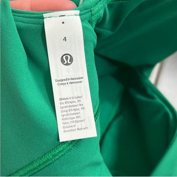 Lululemon NWT Align V-Neck Bra *Light Support, C/D Cup Raceway Green - Picture 5 of 7